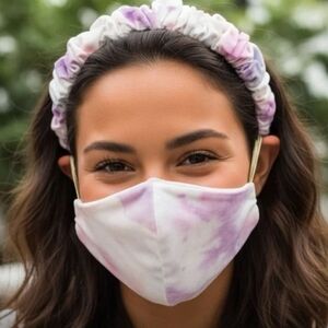 Lelet Ny Cotton Candy Headband & Face Mask Set NWT‎